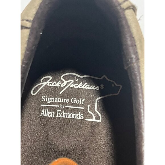 Jack Nicklaus Signature Golf Shoes By Allen Edmonds Mens Size 10B Nubuck Leather - Picture 6 of 10